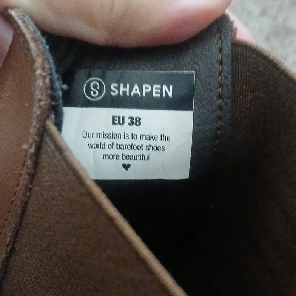 SHAPEN Leather Brown chelsea Boots for Women - Picture 5 of 6